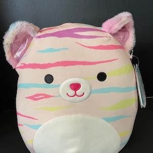 Squishmallow 12 Atoosa Tiger W Custom Hand Made Beaded I Etsy