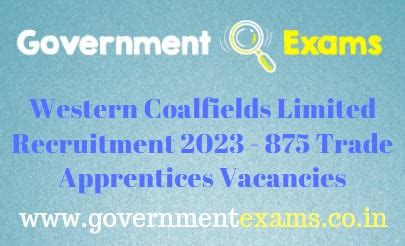 WCL Trade Apprentice Recruitment 2023 Government Exams