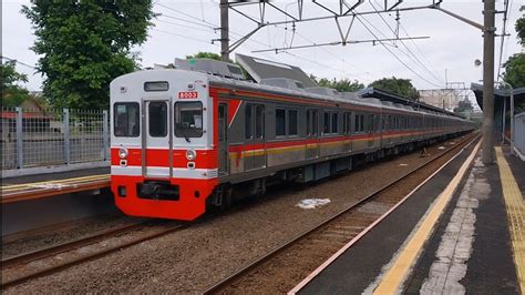 Stasiun Pasar Minggu Baru Pagi Krl Eks Tokyo Metro 6000 7000 Tokyu