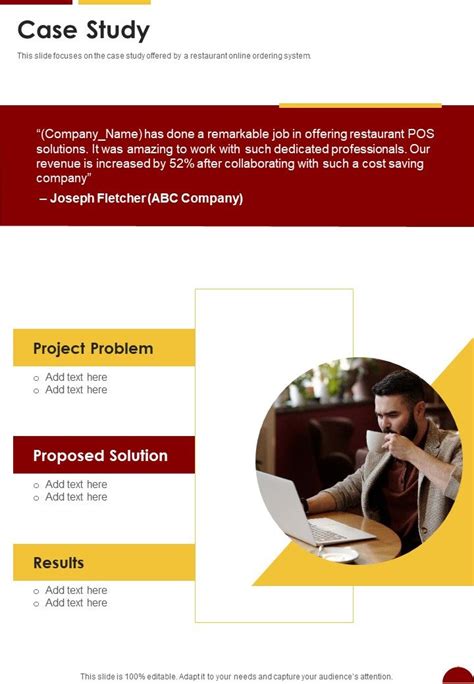 Eatery E Commerce Proposal Case Study One Pager Sample Example Document