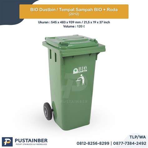 Jual Tong Sampah Plastik Bio Earth Liter Roda Di Lapak Pusat Fiber