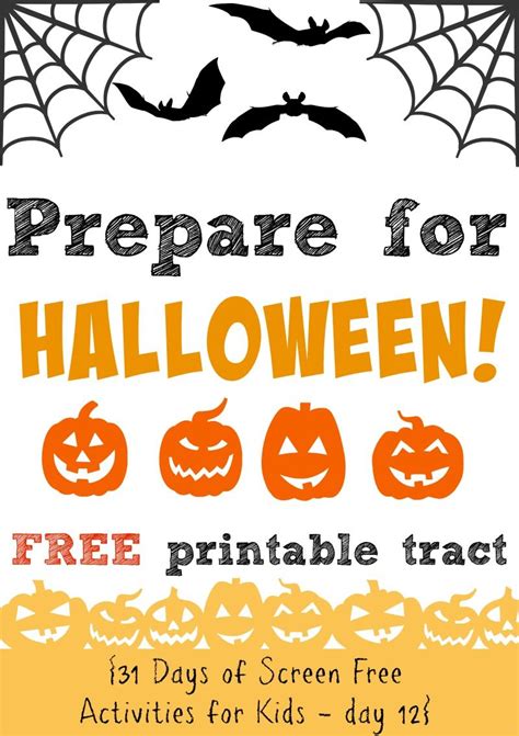 Halloween Gospel Tracts Printable - Printable Templates