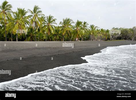 Black Sand Beach Stock Photo Alamy