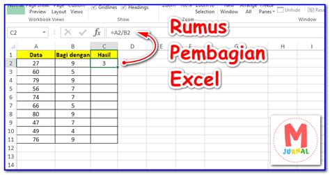 Rumus Pembagian Pada Excel 4 Contoh Dasar Dan Fungsi M Jurnal