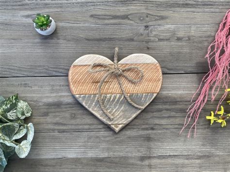 Rustic Wooden Heart Wall Art Reclaimed Wood Rustic Heart Rustic Heart