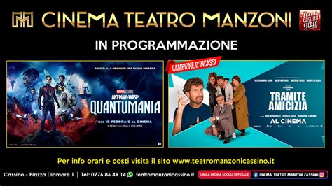 Nuova Programmazione Per Il Cinema Teatro Manzoni Di Cassino