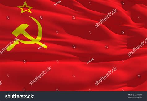 Fluttering Flag Soviet Union On Wind 스톡 일러스트 51399844 Shutterstock