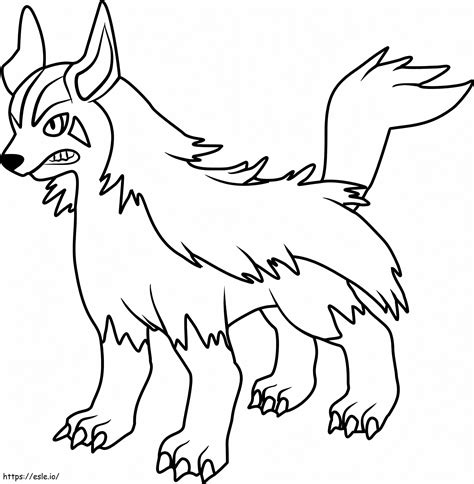 Mightyena Gen 3 Pokemon Coloring Page