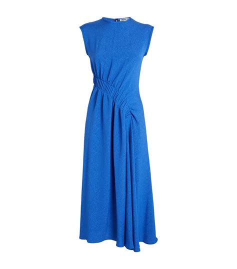 Womens Edeline Lee Blue Gathered Pina Midi Dress Harrods Countrycode