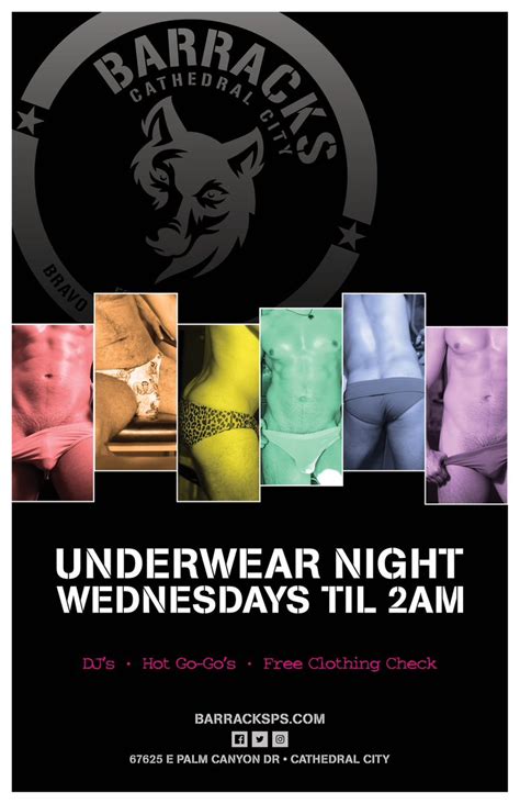 TheBarracks PS On Twitter Its Wednesday Underwear Night 8PM 2AM It