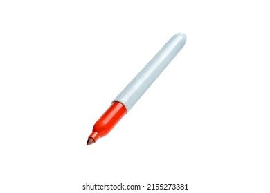 Red Permanent Marker Cap Off Isolated Stock Photo 2155273381 | Shutterstock