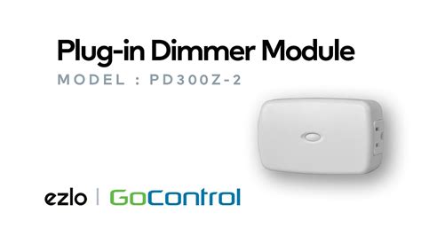 How To Pair A Gocontrol Plug In Dimmer Pd Z With Ezlo Hubs Youtube