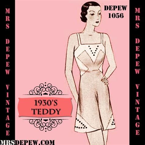 Vintage Sewing Lingerie Pattern S Teddy Cami Knickers Etsy