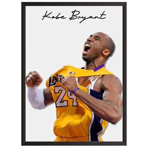 Kobe Bryant Lakers Plakat Obraz Z Koszykarzem Ramce Prezent NBA Obraz