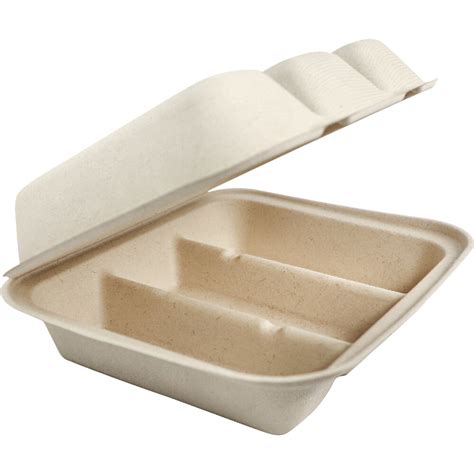 World Centric No PFAS Added 3 Compartment Compostable Fiber Taco