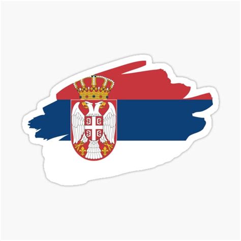 Flag Of Serbia Serbian Flag Sticker For Sale By Iloveflags Redbubble