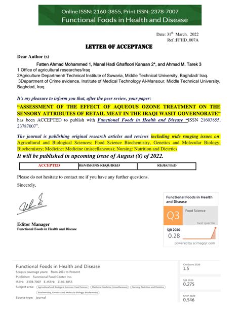 Pdf Letter Of Acceptance