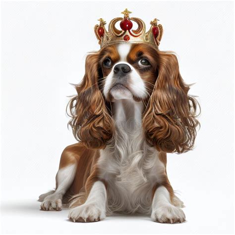 Lindo Bonito Rojo Beige Amarillo Raza De Perro Cavalier King Charles