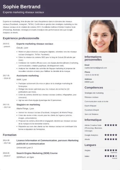 CV Parfait Exemple Gratuit Pour Faire Un CV Exceptionnel