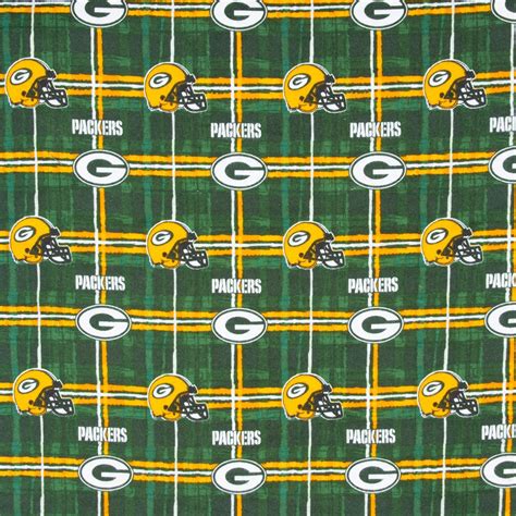 Fabric Traditions Green Bay Packers Plaid Nfl Flannel Fabric