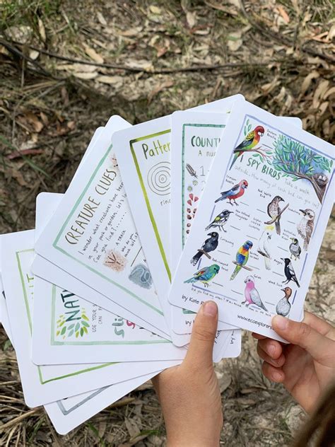 Nature Scavenger Hunt Cards Eco Explorers