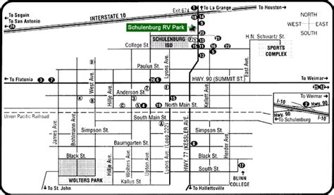 Map of Schulenburg