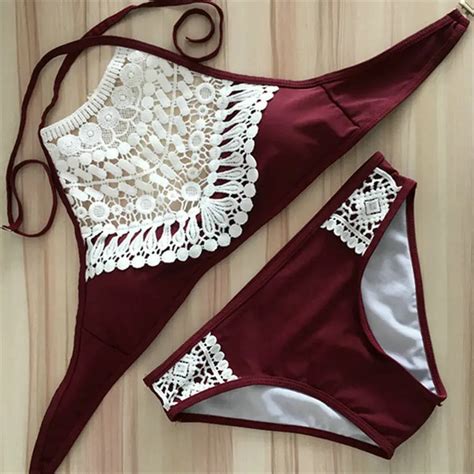 Swimwear Female Summer Women Sexy Bikini Set Lace Swimsuit