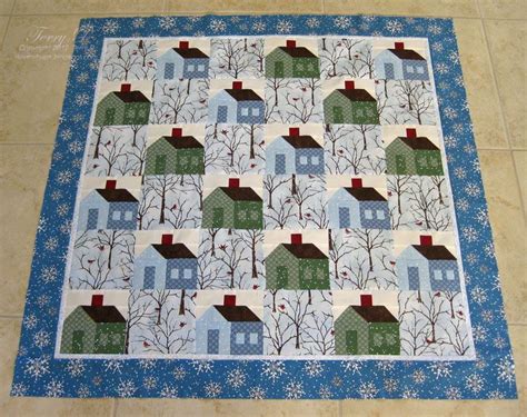 A Quilting Blog Winter House Quilt And Runner Tree Quilt Pattern