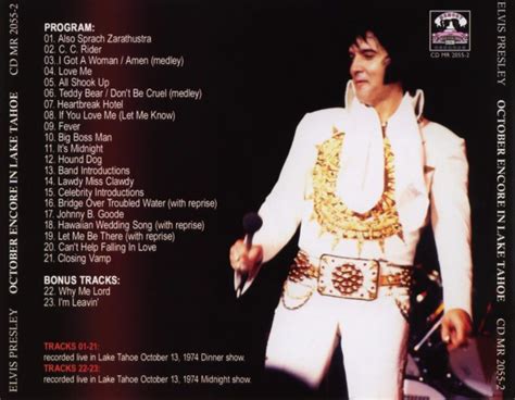 October Encore In Lake Tahoe CD Elvis New DVD And CDs Elvis Presley