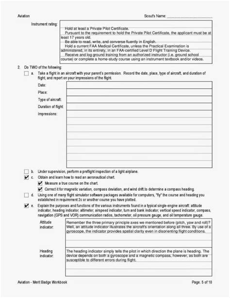 Boy Scout Cooking Merit Badge Worksheet — db-excel.com