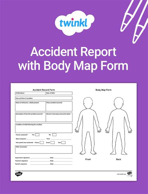 Body Map Template Pdf