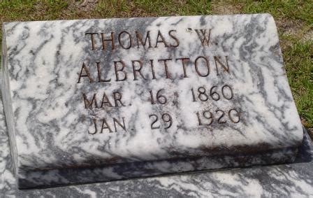 Thomas William Tinker Tom Albritton 1860 1920 Find A Grave Memorial