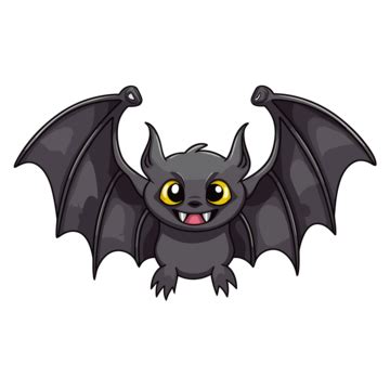 Bat Wings Clipart White Background With A Cute Cartoon Bat Vector, Bat ...