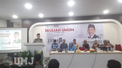 Beri Kuliah Umum Di Fh Umj Ketua Pwm Dki Jakarta Bahas Aik Dalam