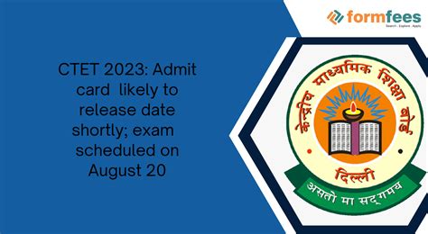 CTET 2023 Admit Card Likely To Release Date Shortly Exam Scheduled On