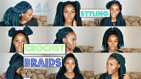 How To Style Crochet Faux Locs Braids 11 Styles Collab With Ella Harry Youtube