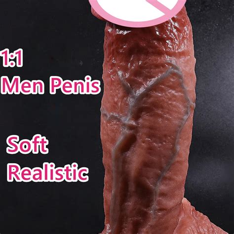 Super Real Skin Pene Dildo Realistico Morbido Flessibile Grande Cazzo