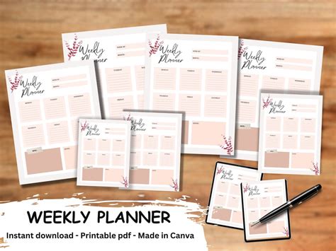 2023 Weekly Planner Printable Template, Simple Weekly Planner Printable ...