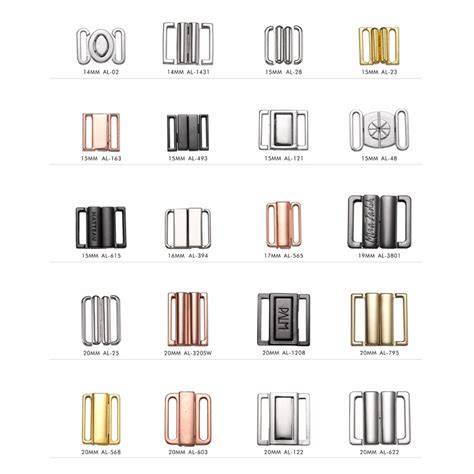 Logo Engraved Swimwear Accessories Metal Bikini Clasp Bra Front Closure