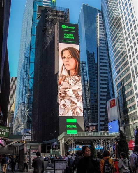 Floor Jansen shining bright on Times Square as a @Spotify EQUAL ...