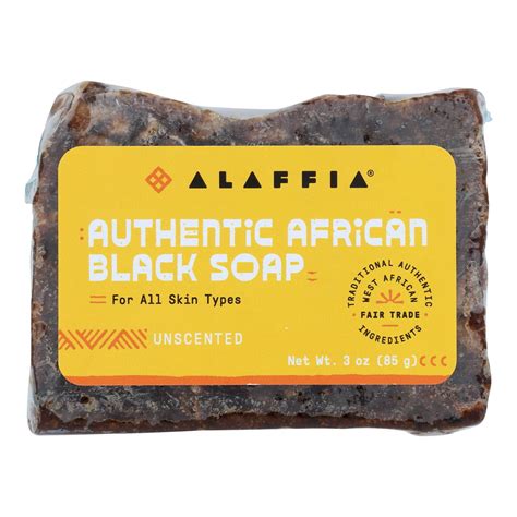 Alaffia African Black Soap Unscented 3 Oz