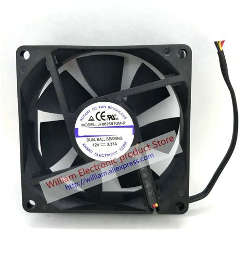 New Original JF0825B1UM R DC12V 0.37A 80*80*25MM 7CM Two Ball Bearing 3 ...