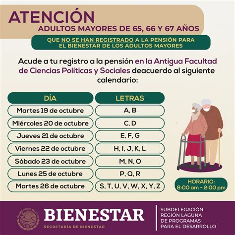 Abren nueva convocatoria para registro a Pensión del Bienestar de