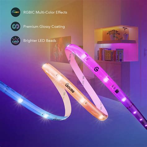 Govee Rgbic Wi Fi Bluetooth Led Strip Lights With Protective Coating