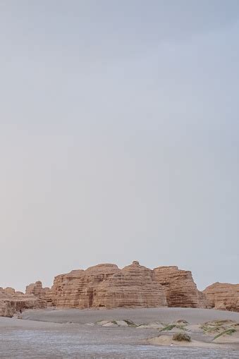 Yardang Rocks In Gobi Desert In Dunhuang Yardang National Geopark Gansu China Stock Photo ...