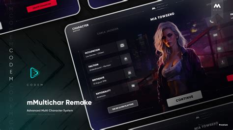 CodeM MMultichar Remake Advance Multicharacter System FiveM