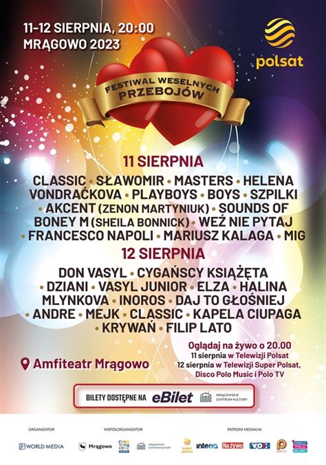 Festiwal Muzycznych Przebojów 2023 Roztańczony weekend w Mrągowie