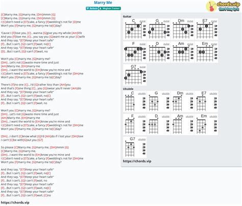 Chord: Marry Me - tab, song lyric, sheet, guitar, ukulele | chords.vip