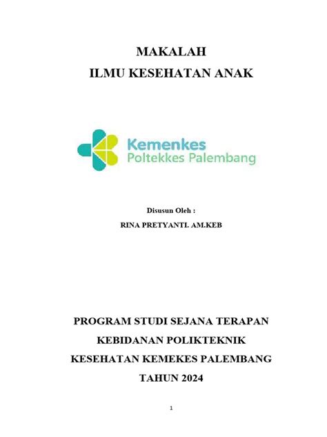 makalah ilmu kesehatan anak