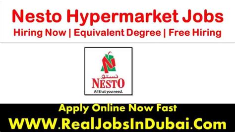 Nesto Hypermarket Jobs In Dubai RealJobs